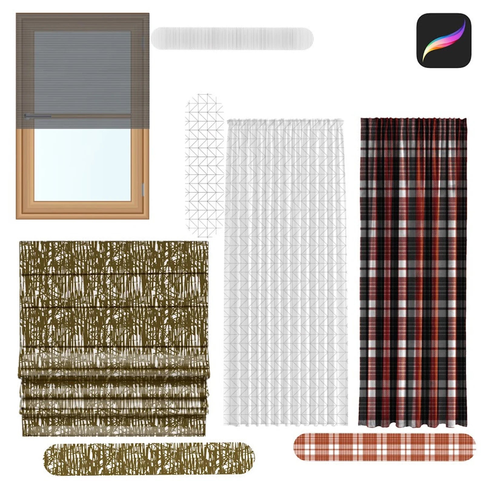 Procreate interior design tools compatible with ArchiCAD. Master kit for precise client-ready 2D plans