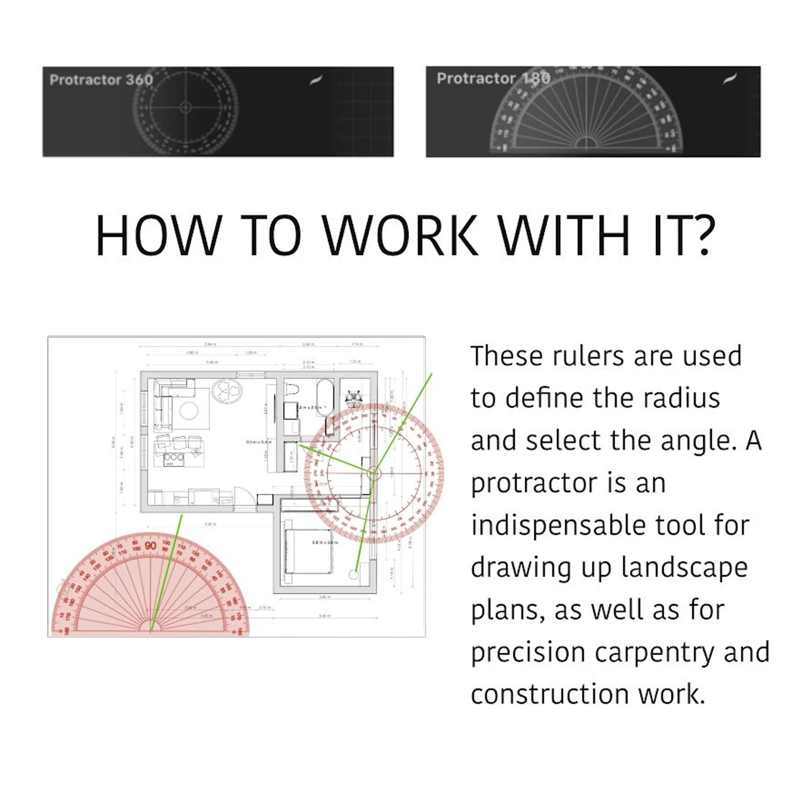 Digital measurement kit Procreate. Create professional architectural floor plans with CAD-level precision