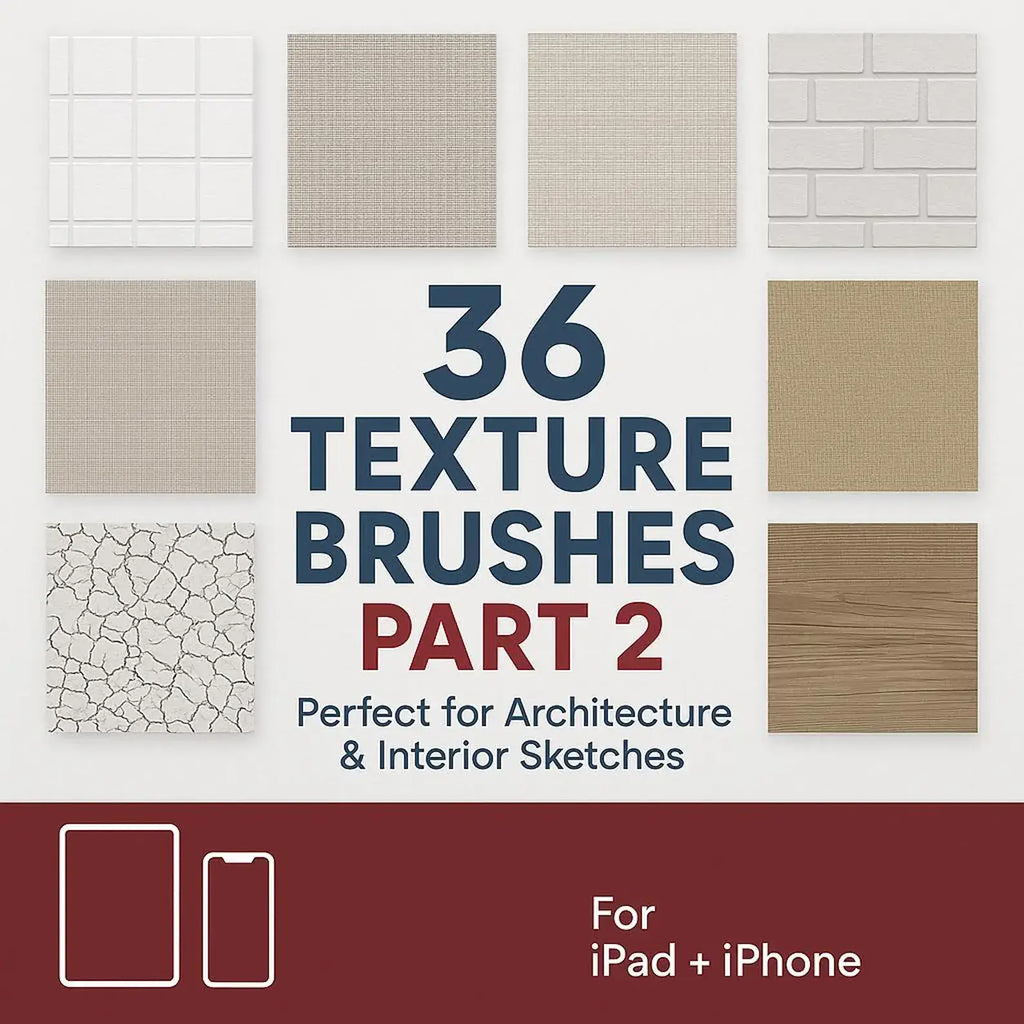 36 Procreate Texture Pattern Brushes - Procreate Brush Shop by Sviatlana Fedzianiova