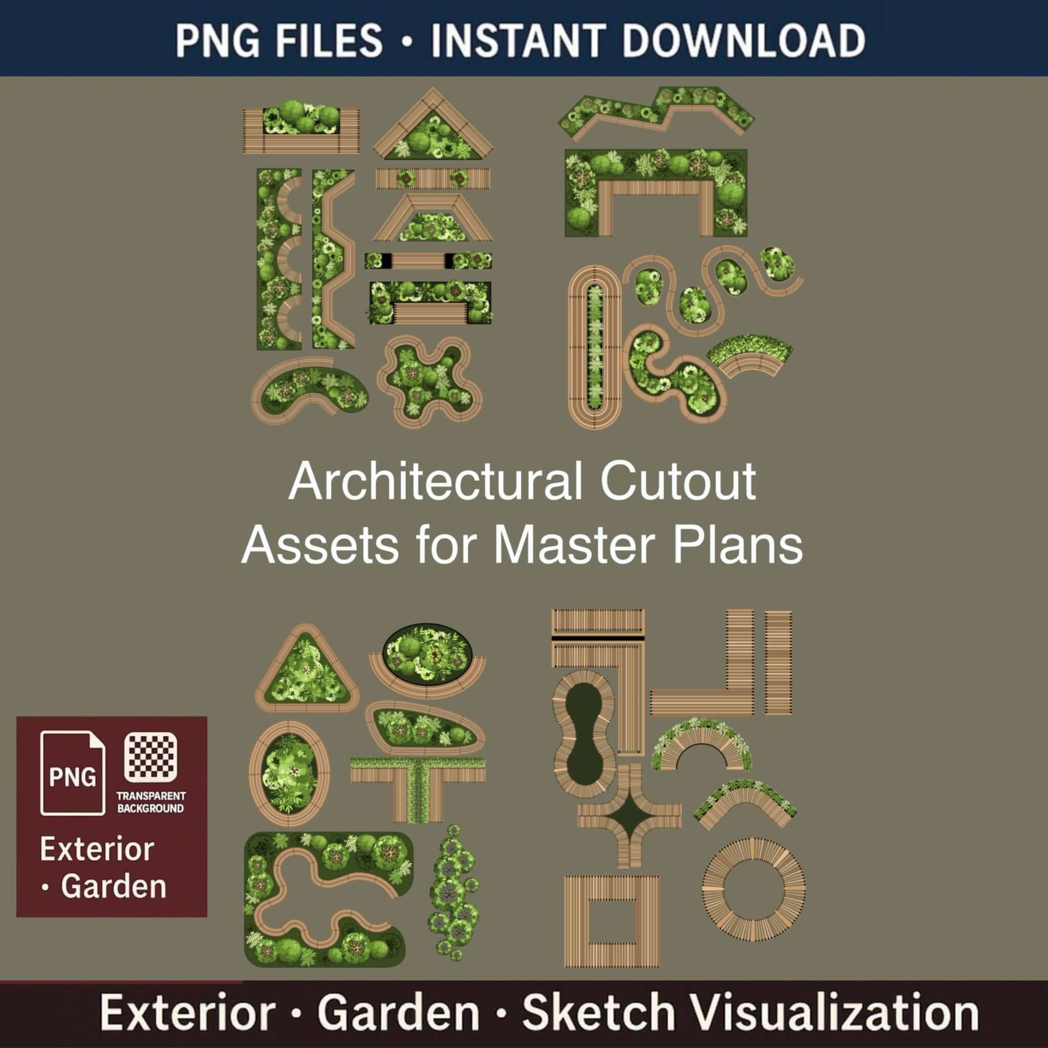 Top view football and soccer field PNG graphics for architectural site plans