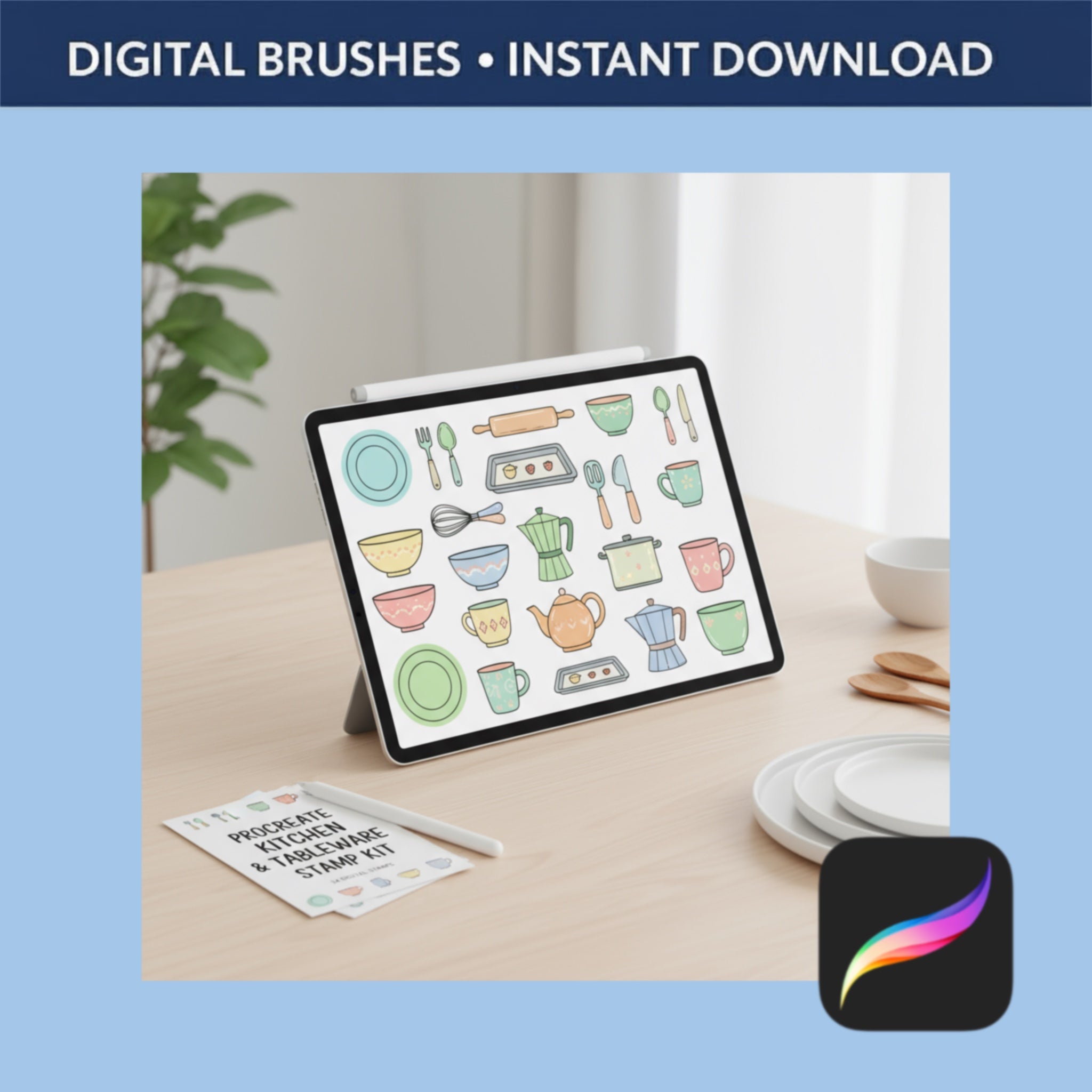 Overhead table layout stamps for restaurant and cafe interior plans