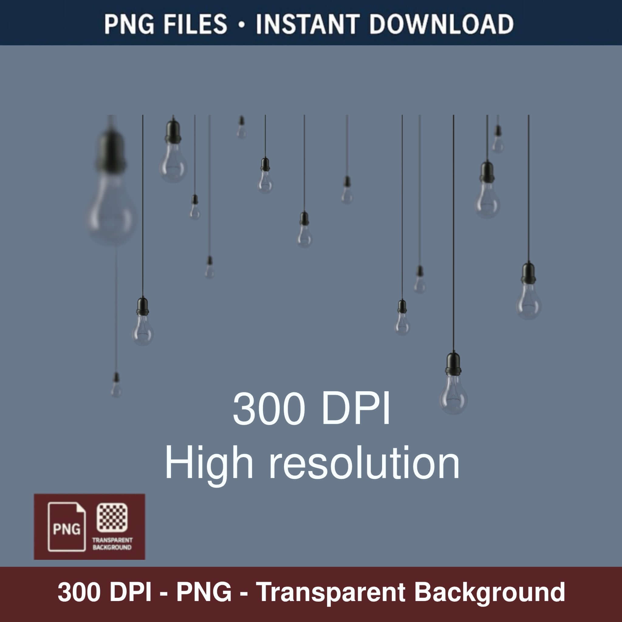 Hanging pendant light PNG graphics with glow for 3D and 2D renderings