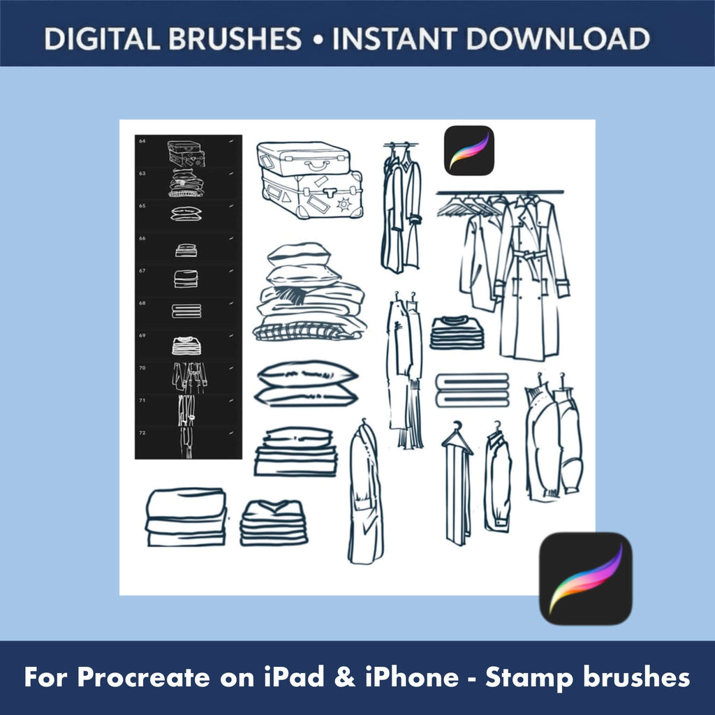 99 Procreate Digital Brushes for Sketches | All-in-One Precision - Procreate Brush Shop by Sviatlana Fedzianiova