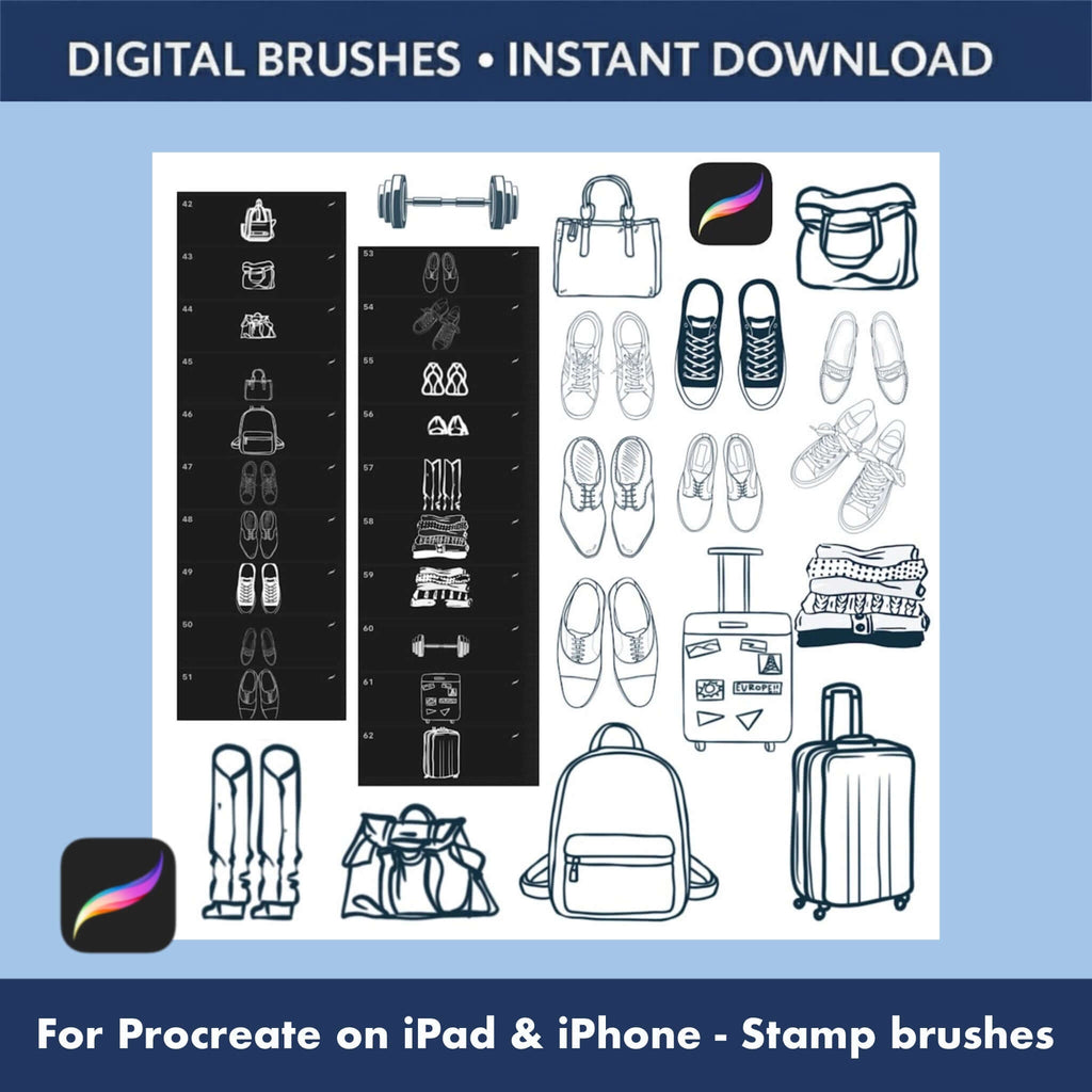 99 Procreate Digital Brushes for Sketches | All-in-One Precision - Procreate Brush Shop by Sviatlana Fedzianiova