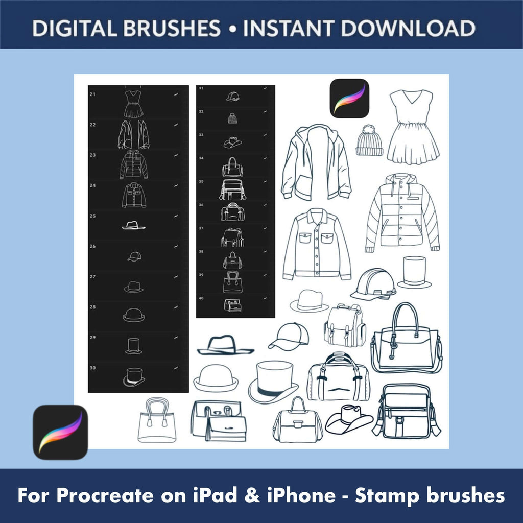 99 Procreate Digital Brushes for Sketches | All-in-One Precision - Procreate Brush Shop by Sviatlana Fedzianiova