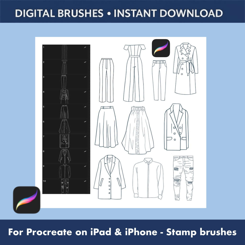 99 Procreate Digital Brushes for Sketches | All-in-One Precision - Procreate Brush Shop by Sviatlana Fedzianiova