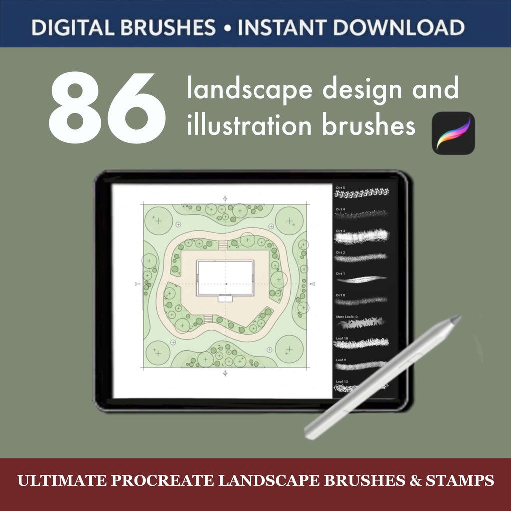 86 Ultimate Procreate Landscape Brushes & Stamps  + Gift PNG - TheDigitalStore