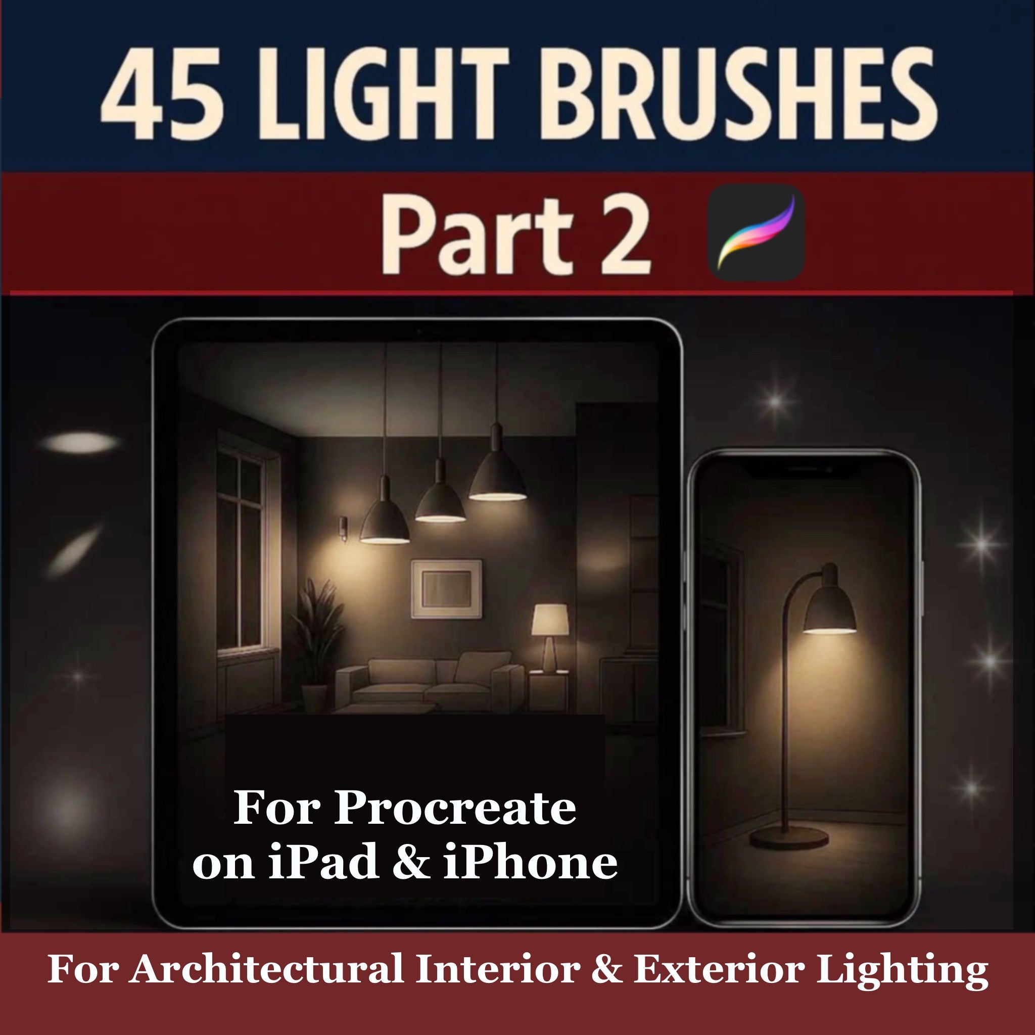 45 Procreate Lighting Brushes: Architectural Illumination Tools