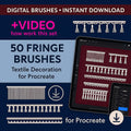 50 Procreate Trimmings Brushes | Fringe Tassel & Decorative Trim for Curtains - Procreate Brush Shop by Sviatlana Fedzianiova