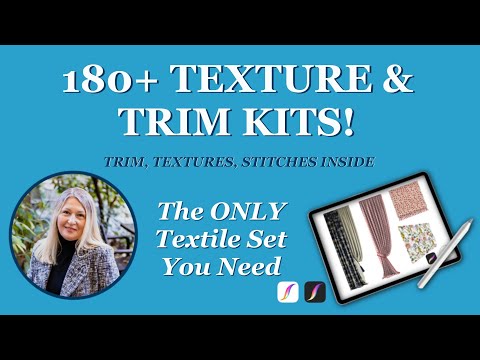 50 Procreate Trimmings Brushes | Fringe Tassel & Decorative Trim for Curtains